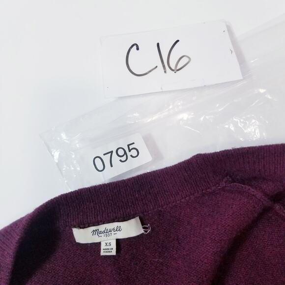 Madewell 100% Merino Wool Purple Cardigan - Picture 11 of 11